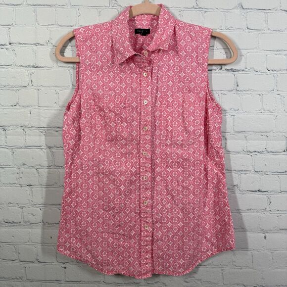 Talbots Blouse Women Small Cottage Gauze Linen Resort Vacation Summer Top - Picture 1 of 7